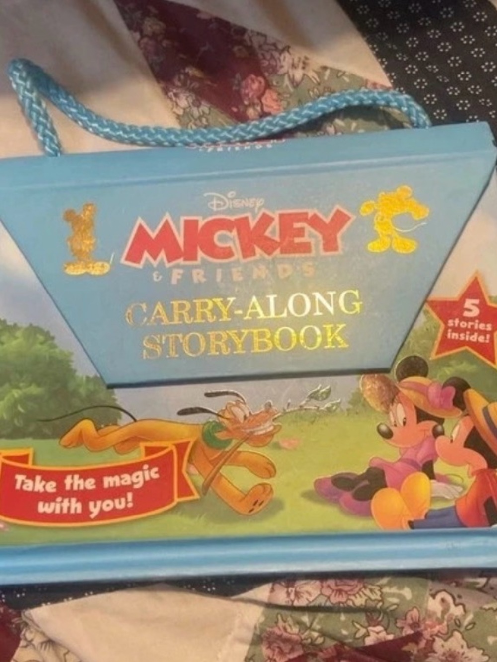 🎃 Disney Mickey & Friends Light Blue Carry-Along Storybook